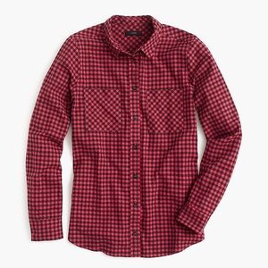 J Crew mini buffalo checkered button down
